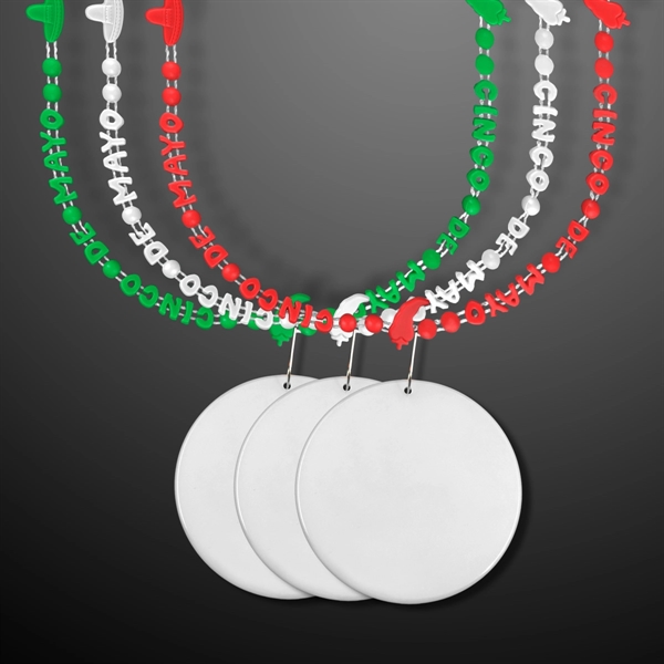 Cinco De Mayo Party Beads with Medallion (Non Light Up) - Cinco De Mayo Party Beads with Medallion (Non Light Up) - Image 1 of 1