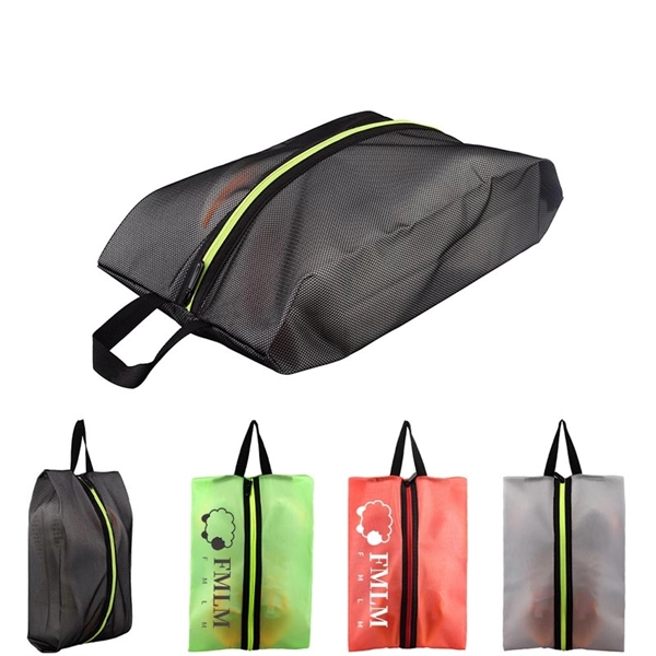 Waterproof Nylon Travel Shoe Bag w/Zipper - Waterproof Nylon Travel Shoe Bag w/Zipper - Image 0 of 3