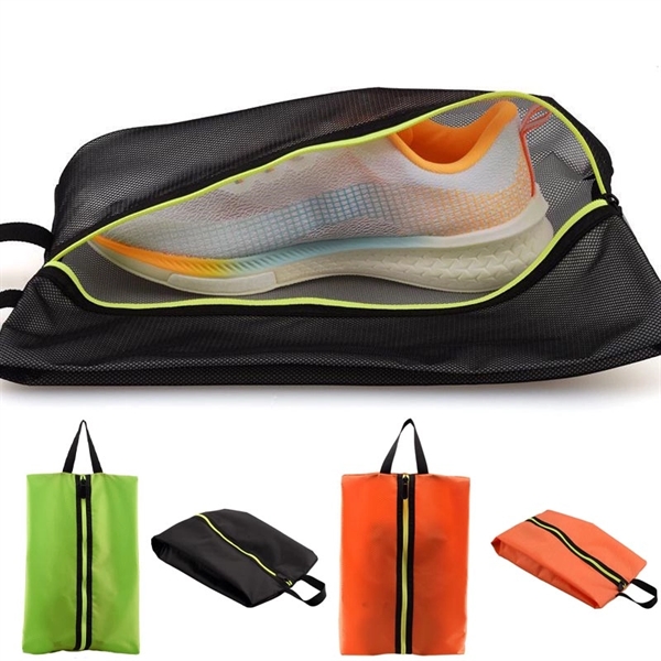 Waterproof Nylon Travel Shoe Bag w/Zipper - Waterproof Nylon Travel Shoe Bag w/Zipper - Image 3 of 3