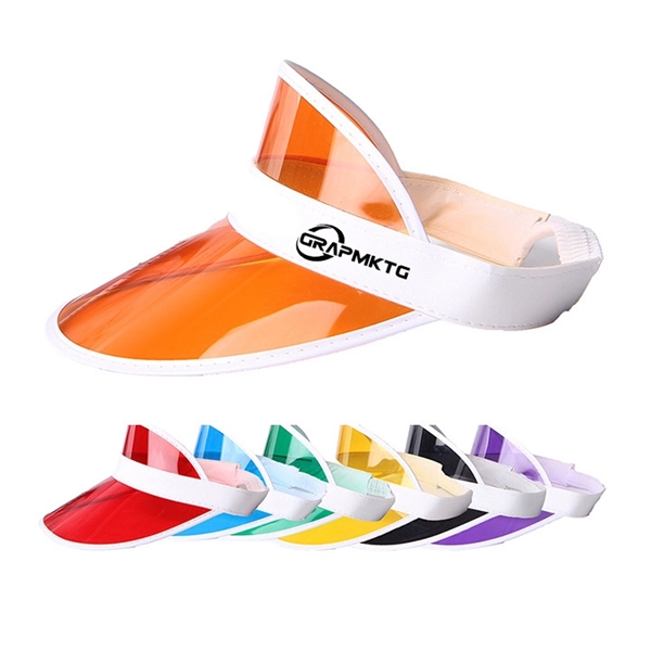 Light Color PVC Sun Visor Hat - Light Color PVC Sun Visor Hat - Image 0 of 6