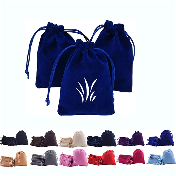 Velvet bag with drawstring - Velvet bag with drawstring - Image 0 of 3