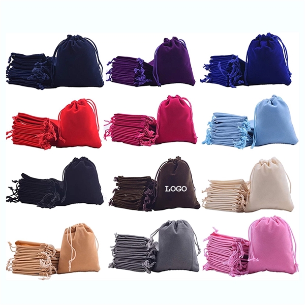 Velvet bag with drawstring - Velvet bag with drawstring - Image 1 of 3