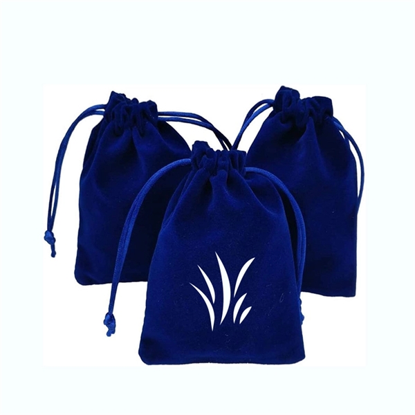 Velvet bag with drawstring - Velvet bag with drawstring - Image 2 of 3