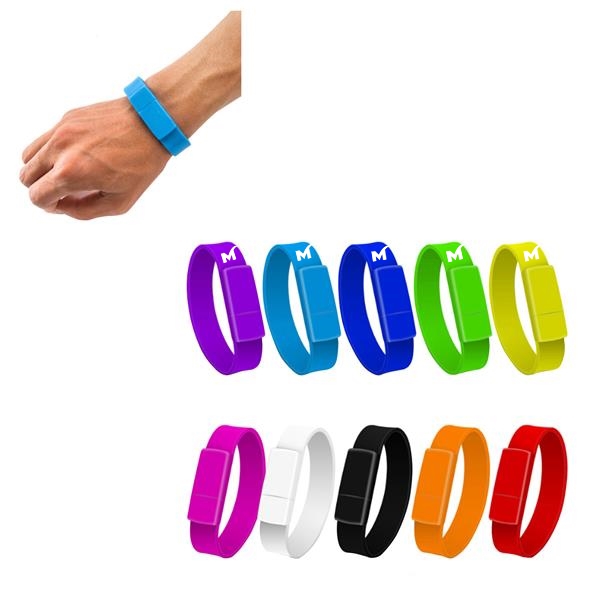 Silicone Wristband USB Flash Drive (16GB) - Silicone Wristband USB Flash Drive (16GB) - Image 0 of 1