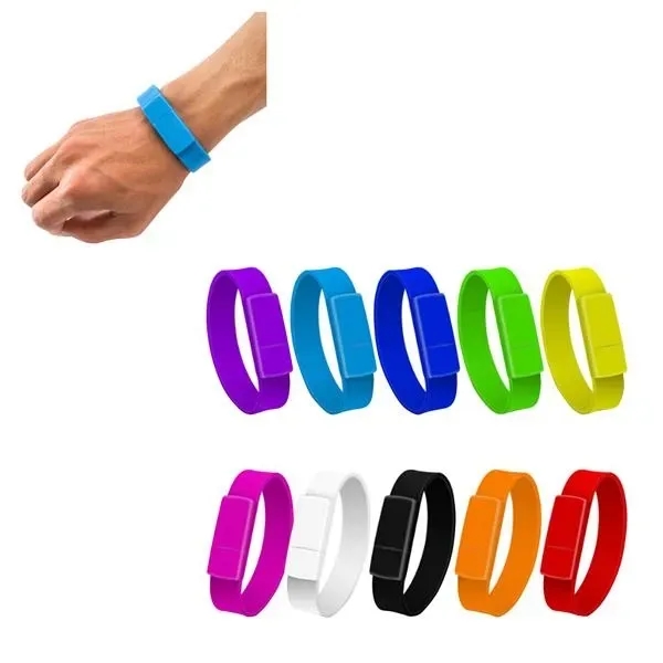 Silicone Wristband USB Flash Drive (16GB) - Silicone Wristband USB Flash Drive (16GB) - Image 1 of 1