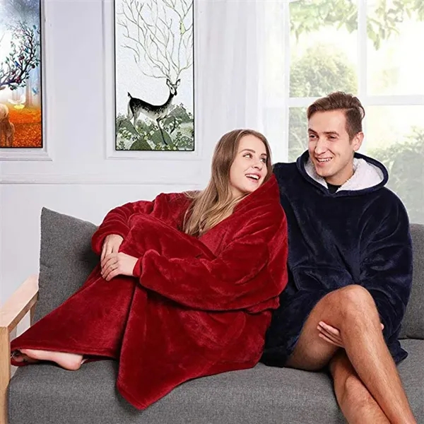 Sweatshirt Blanket Hoodie - Sweatshirt Blanket Hoodie - Image 2 of 2