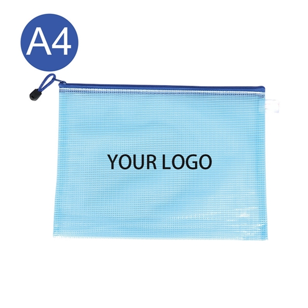 A4 Transparent Mesh File Zipper Pocket - A4 Transparent Mesh File Zipper Pocket - Image 0 of 4