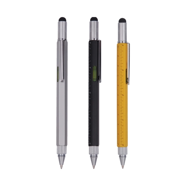 5-in-1 Multifunction Metal Pen with Tool Set - 5-in-1 Multifunction Metal Pen with Tool Set - Image 3 of 5