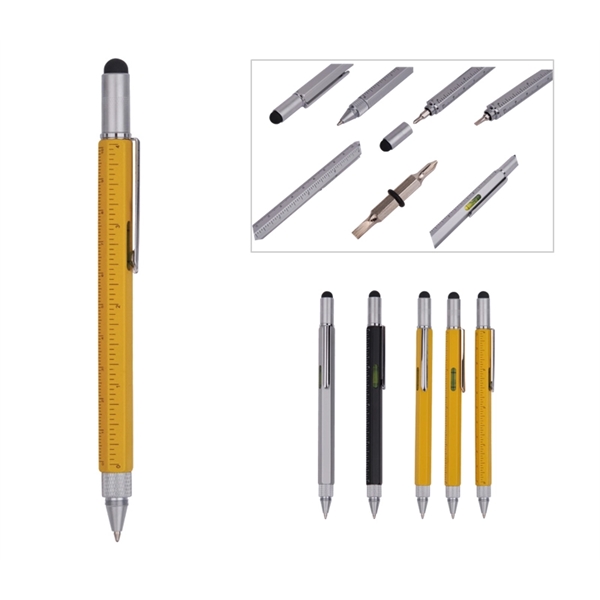 5-in-1 Multifunction Metal Pen with Tool Set - 5-in-1 Multifunction Metal Pen with Tool Set - Image 4 of 5