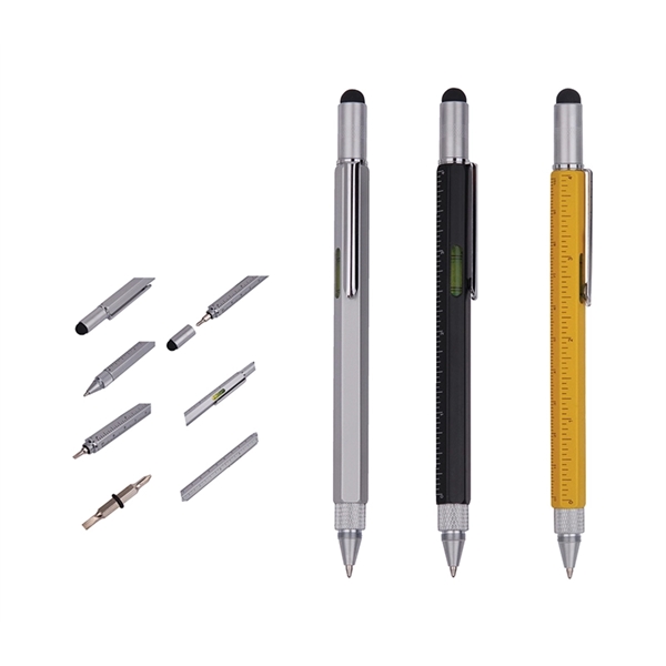 5-in-1 Multifunction Metal Pen with Tool Set - 5-in-1 Multifunction Metal Pen with Tool Set - Image 5 of 5