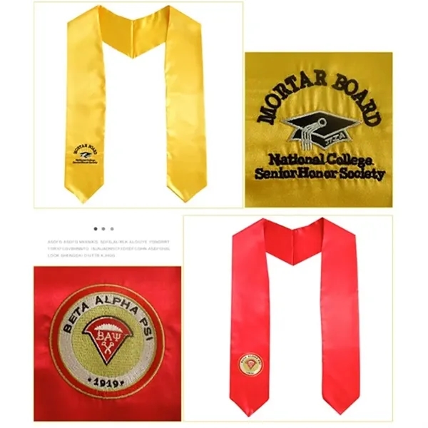 Custom Embroidery Graduation Stoles - Custom Embroidery Graduation Stoles - Image 1 of 1