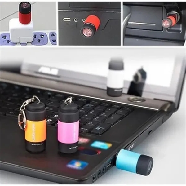 Mini USB Rechargeable Flashlight Keychain - Mini USB Rechargeable Flashlight Keychain - Image 1 of 1