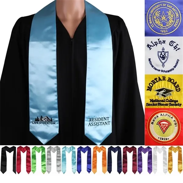Custom Embroidery Graduation Stoles - Custom Embroidery Graduation Stoles - Image 0 of 1