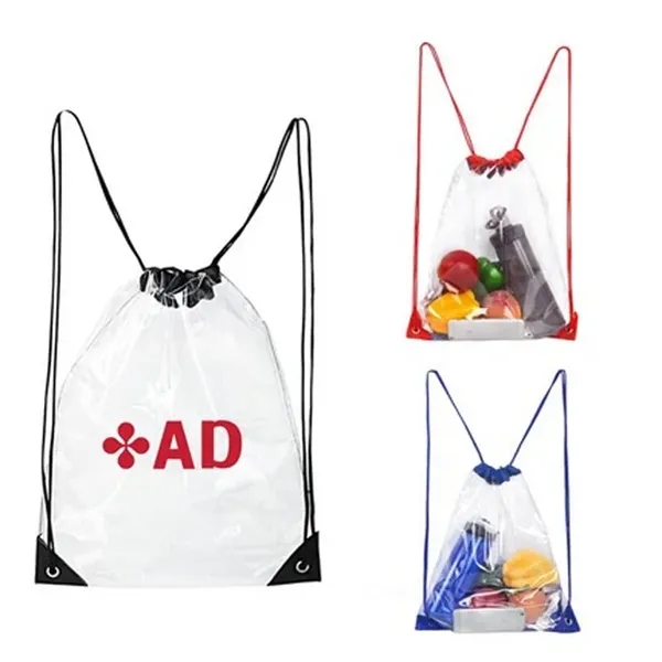 Clear Drawstring Bag Stadium Backpack - Clear Drawstring Bag Stadium Backpack - Image 0 of 1
