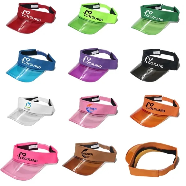 Unisex PVC Sun Visor Hats - Unisex PVC Sun Visor Hats - Image 0 of 1