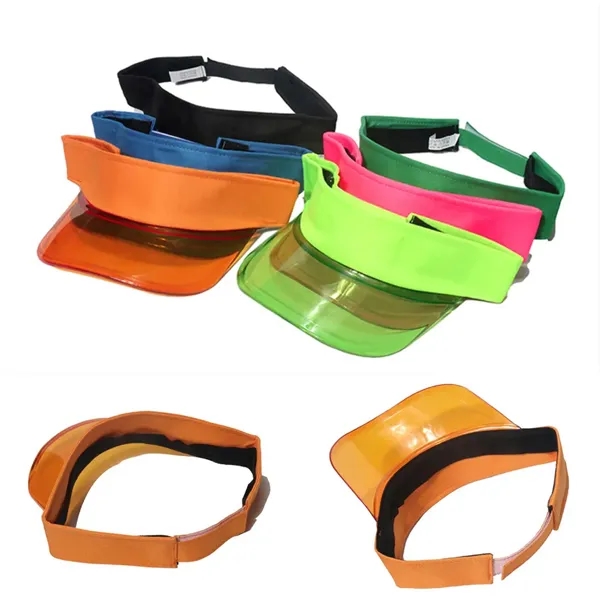 Unisex PVC Sun Visor Hats - Unisex PVC Sun Visor Hats - Image 1 of 1