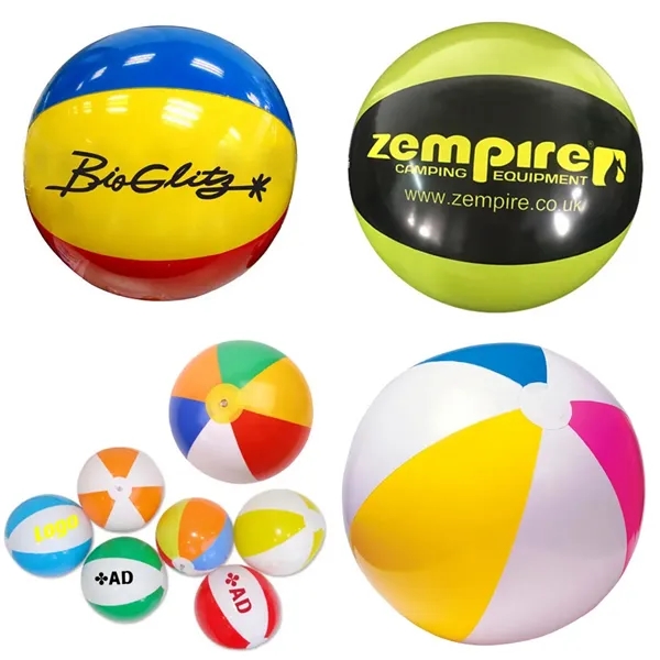 Inflatable Glossy Panel Colorful Beach Ball - Inflatable Glossy Panel Colorful Beach Ball - Image 0 of 1