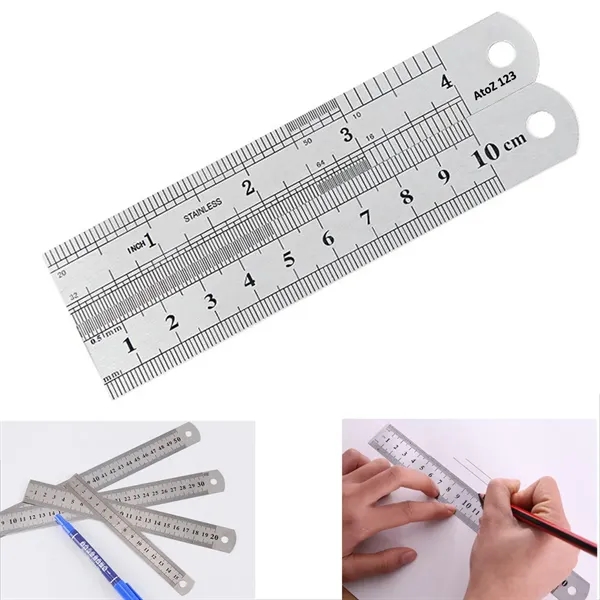 4 inch Stainless Steel Ruler - 4 inch Stainless Steel Ruler - Image 0 of 1