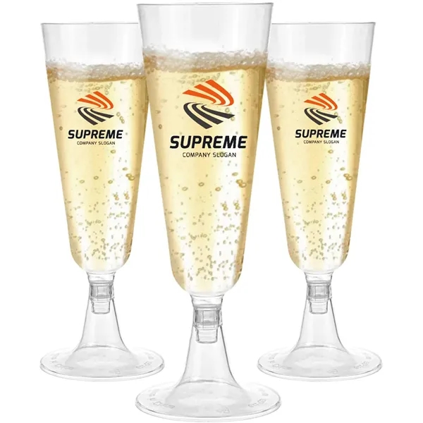 5oz Disposable Clear Plastic Champagne Glasses - 5oz Disposable Clear Plastic Champagne Glasses - Image 0 of 1