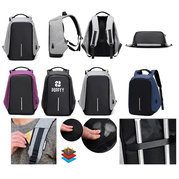 Laptop Backpack with USB Charging Port Computer Bag - Laptop Backpack with USB Charging Port Computer Bag - Image 1 of 1