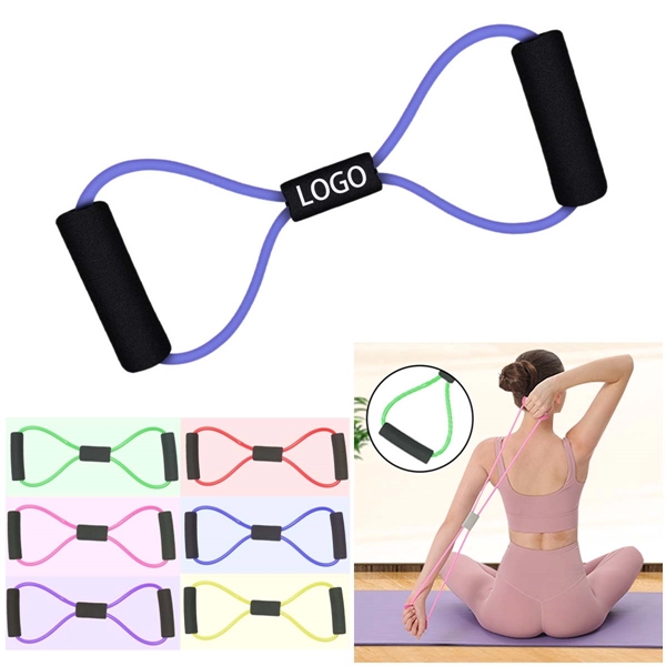 8 Shaped Yoga Elastic Fitness Stretch Pulling Rope - 8 Shaped Yoga Elastic Fitness Stretch Pulling Rope - Image 0 of 1