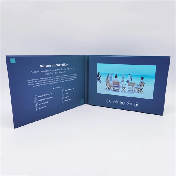 7 Inch Screen Customized Hardcover Video Brochure - 7 Inch Screen Customized Hardcover Video Brochure - Image 0 of 3