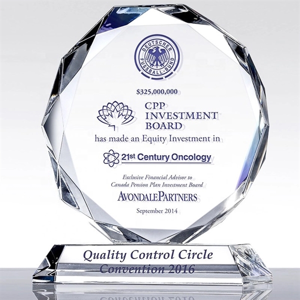 Octagon Diamond Shape Glass Crystal Award - Octagon Diamond Shape Glass Crystal Award - Image 0 of 3