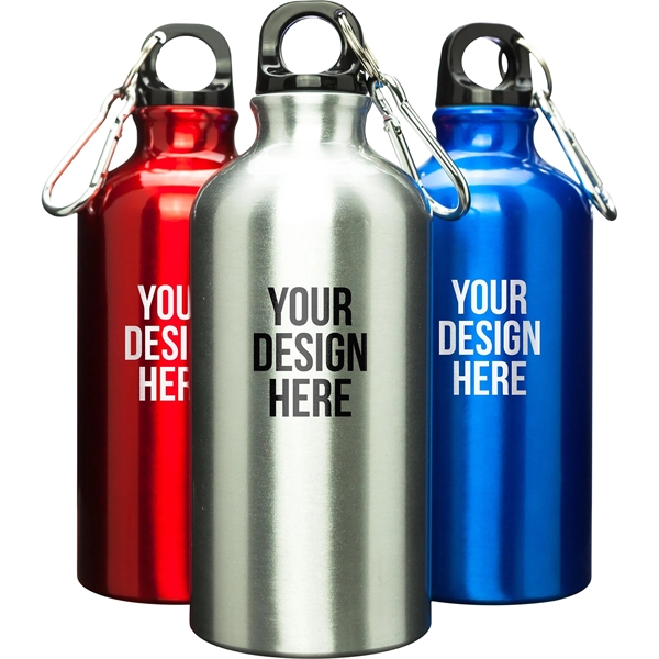 25 Oz.Sporty Aluminum Water Bottle with Carabiner - 25 Oz.Sporty Aluminum Water Bottle with Carabiner - Image 0 of 0