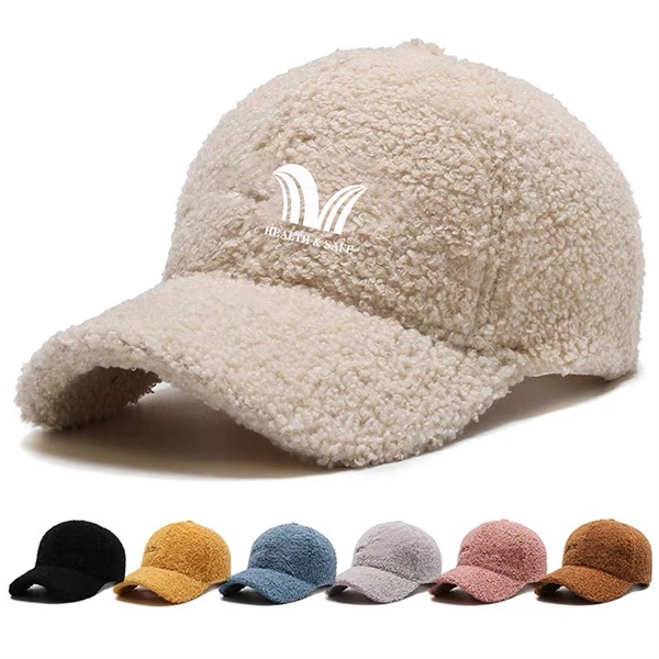 Women's Autumn Winter Lamb Hair Warm Baseball Hat - Women's Autumn Winter Lamb Hair Warm Baseball Hat - Image 0 of 1
