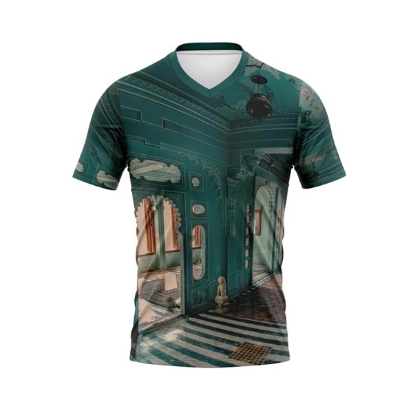 Men's T-Shirt V-Neck Jersey/Athletic Fit - Men's T-Shirt V-Neck Jersey/Athletic Fit - Image 0 of 0
