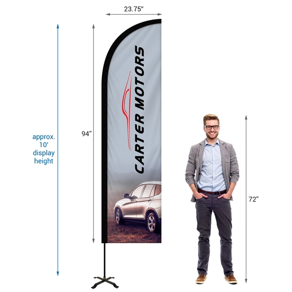 8' Portable Double Sided Half Drop Kit w/ Cross Base - 8' Portable Double Sided Half Drop Kit w/ Cross Base - Image 6 of 14