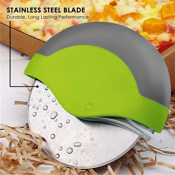 Stainless Steel Wheels Round Pizza Cutter - Stainless Steel Wheels Round Pizza Cutter - Image 2 of 6