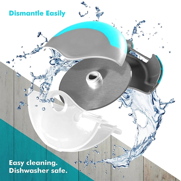 Stainless Steel Wheels Round Pizza Cutter - Stainless Steel Wheels Round Pizza Cutter - Image 4 of 6
