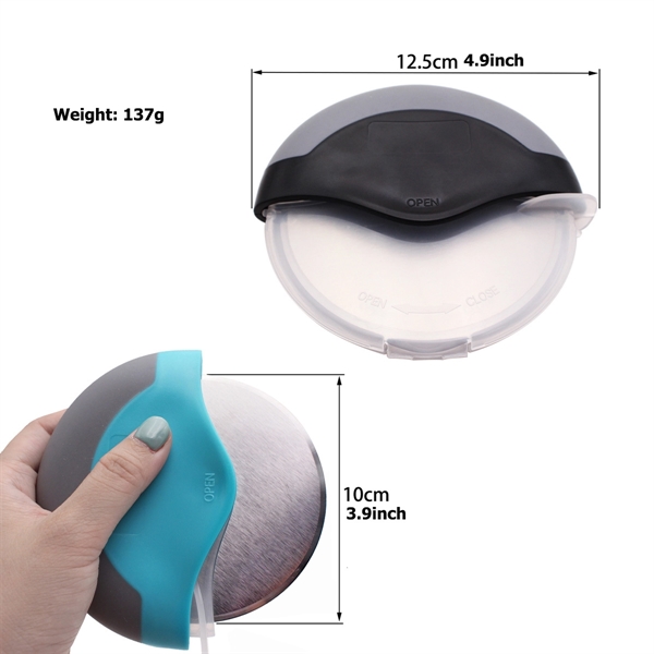 Stainless Steel Wheels Round Pizza Cutter - Stainless Steel Wheels Round Pizza Cutter - Image 6 of 6