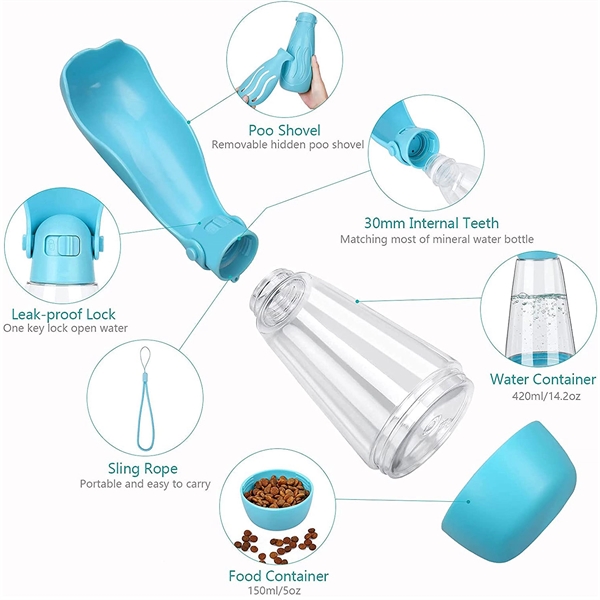 Portable Foldable Dog Water Bottle Dispenser - Portable Foldable Dog Water Bottle Dispenser - Image 3 of 5