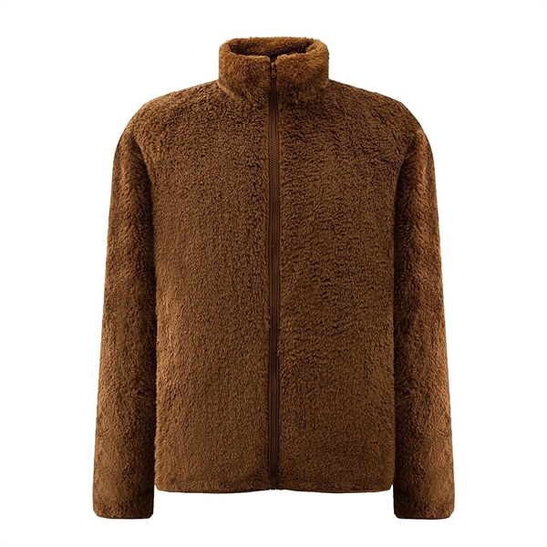 Men's Full Zip Winter Polar Fleece Fuzzy Jacket - Men's Full Zip Winter Polar Fleece Fuzzy Jacket - Image 7 of 8