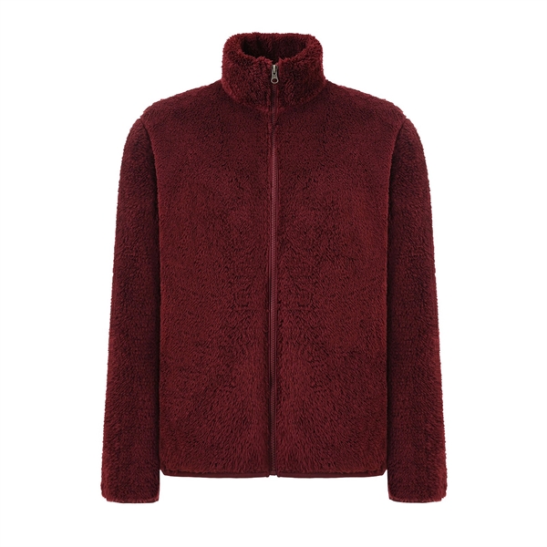 Men's Full Zip Winter Polar Fleece Fuzzy Jacket - Men's Full Zip Winter Polar Fleece Fuzzy Jacket - Image 4 of 8
