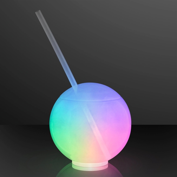 Glow Ball Light Up Tumbler with Straw, Deluxe Base - Glow Ball Light Up Tumbler with Straw, Deluxe Base - Image 1 of 2