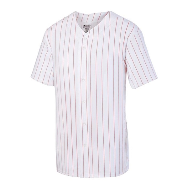 Augusta Sportswear Pinstripe Full Button Baseball Jersey - Augusta Sportswear Pinstripe Full Button Baseball Jersey - Image 3 of 4