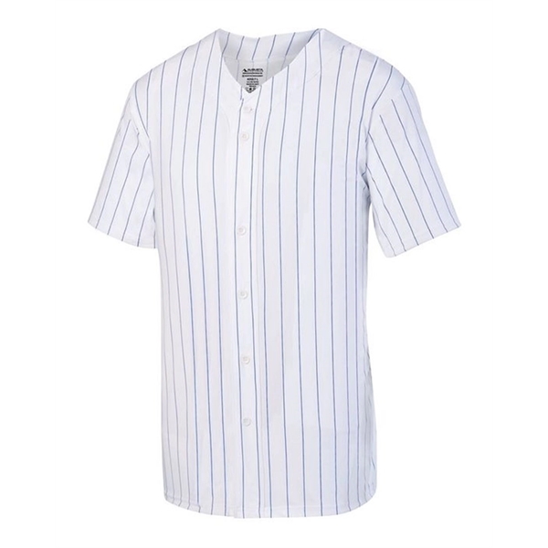 Augusta Sportswear Pinstripe Full Button Baseball Jersey - Augusta Sportswear Pinstripe Full Button Baseball Jersey - Image 4 of 4