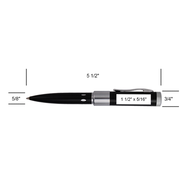 Matteson Office Mate Black USB Screw On Pen - Matteson Office Mate Black USB Screw On Pen - Image 3 of 3