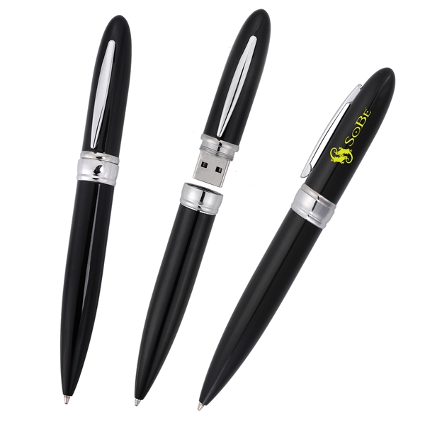 Monee Office Mate Black USB Ball Point Pen - Monee Office Mate Black USB Ball Point Pen - Image 1 of 3