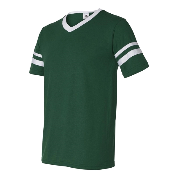 Augusta Sportswear V-Neck Jersey with Striped Sleeves - Augusta Sportswear V-Neck Jersey with Striped Sleeves - Image 5 of 74