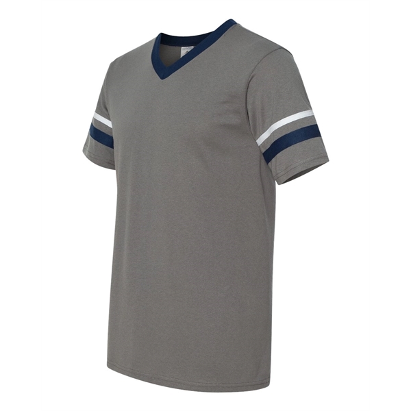 Augusta Sportswear V-Neck Jersey with Striped Sleeves - Augusta Sportswear V-Neck Jersey with Striped Sleeves - Image 11 of 74