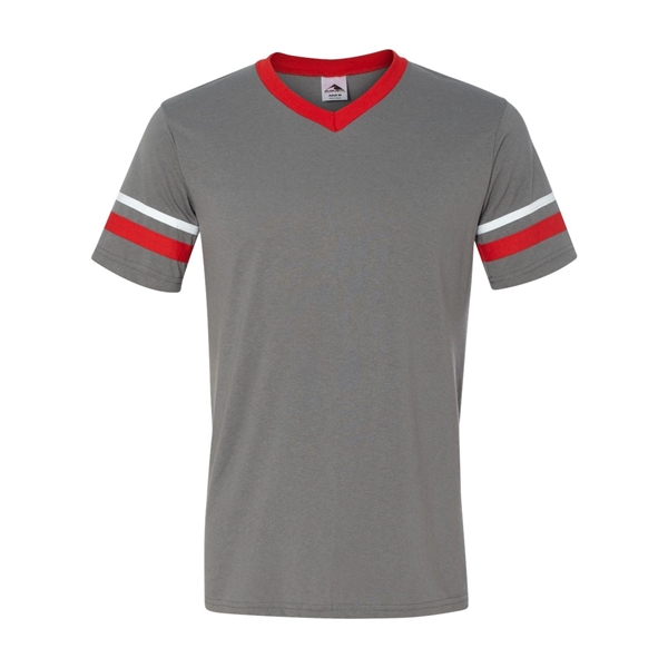 Augusta Sportswear V-Neck Jersey with Striped Sleeves - Augusta Sportswear V-Neck Jersey with Striped Sleeves - Image 13 of 74