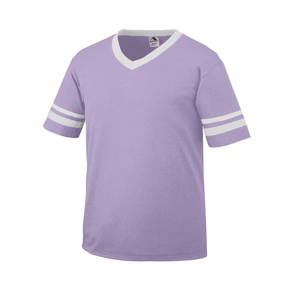 Augusta Sportswear V-Neck Jersey with Striped Sleeves - Augusta Sportswear V-Neck Jersey with Striped Sleeves - Image 52 of 74