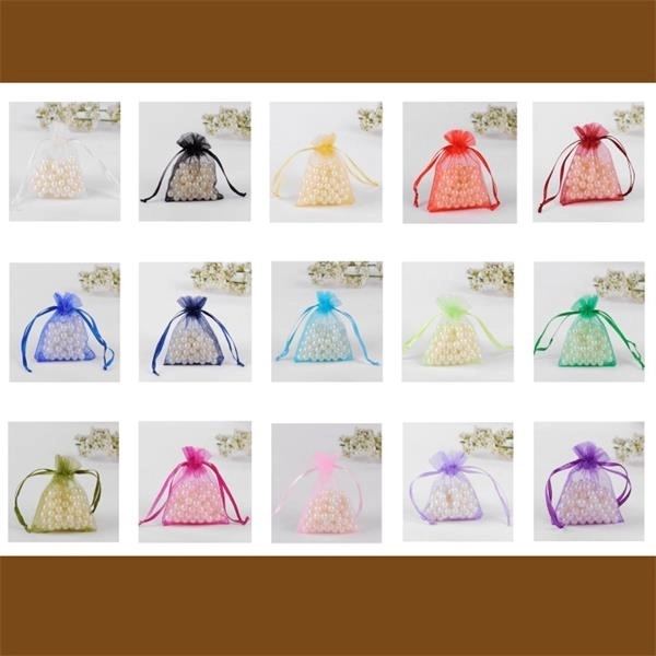 Transparent Gift Organza Drawstring Mesh Bag - Transparent Gift Organza Drawstring Mesh Bag - Image 2 of 3