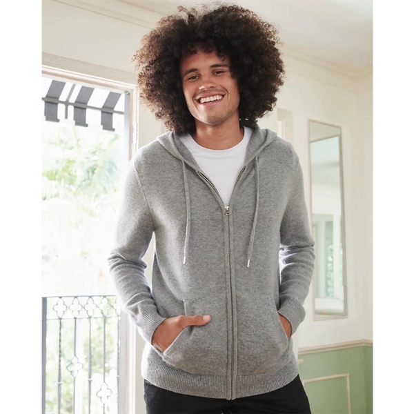 Men's Mongolian Cashmere Full-Zip Hoodie - Men's Mongolian Cashmere Full-Zip Hoodie - Image 2 of 5