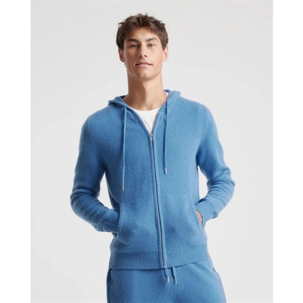 Men's Mongolian Cashmere Full-Zip Hoodie - Men's Mongolian Cashmere Full-Zip Hoodie - Image 5 of 5