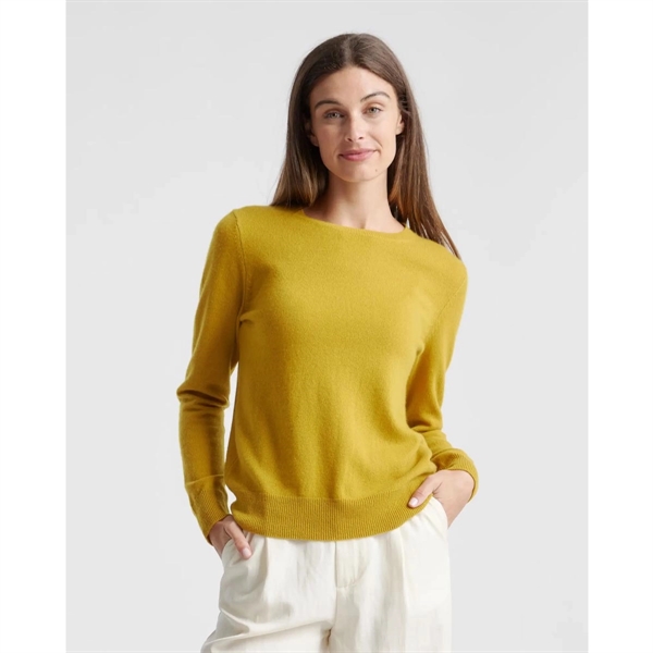 Ladies Mongolian Cashmere Crewneck Sweater - Ladies Mongolian Cashmere Crewneck Sweater - Image 12 of 13